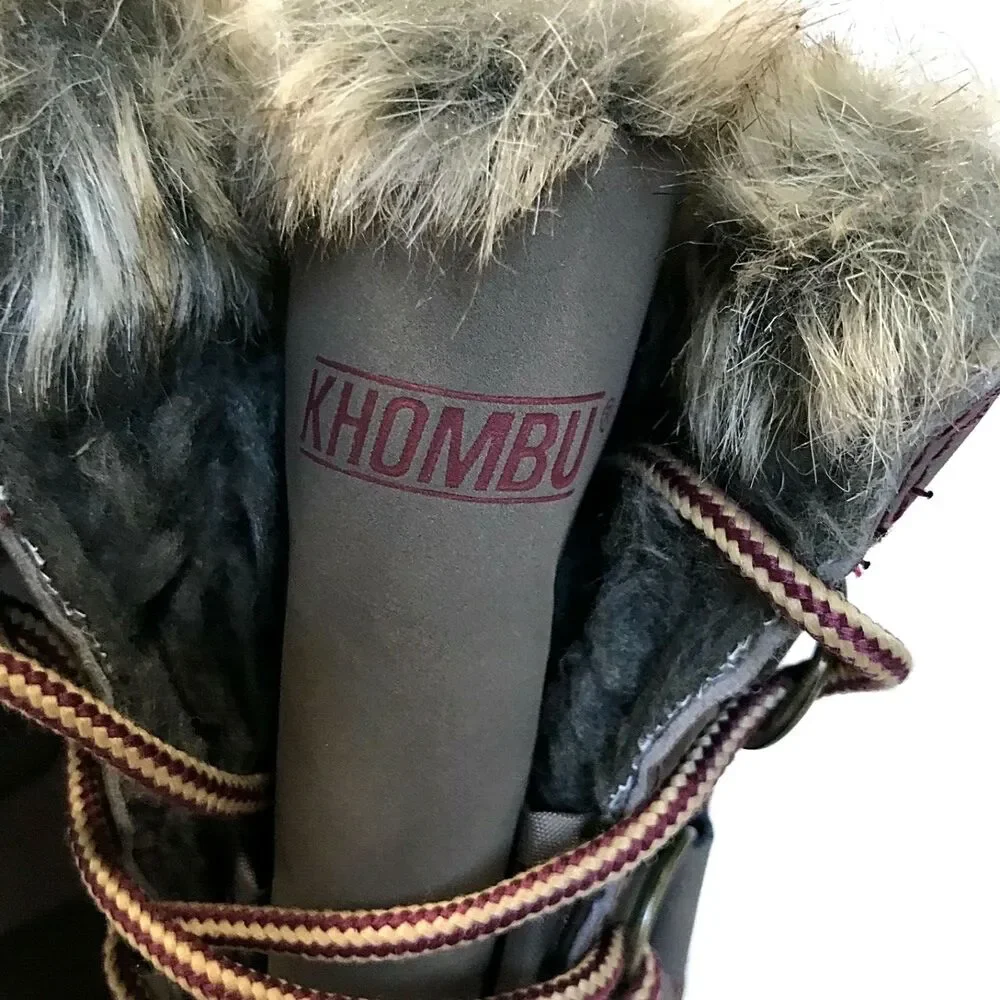 Khombu Suede Duck Boots North Star Leather Shearling Lined 7 Tan Snow Winter